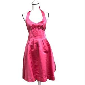 💕Moda International Pink silk halter dress size 4